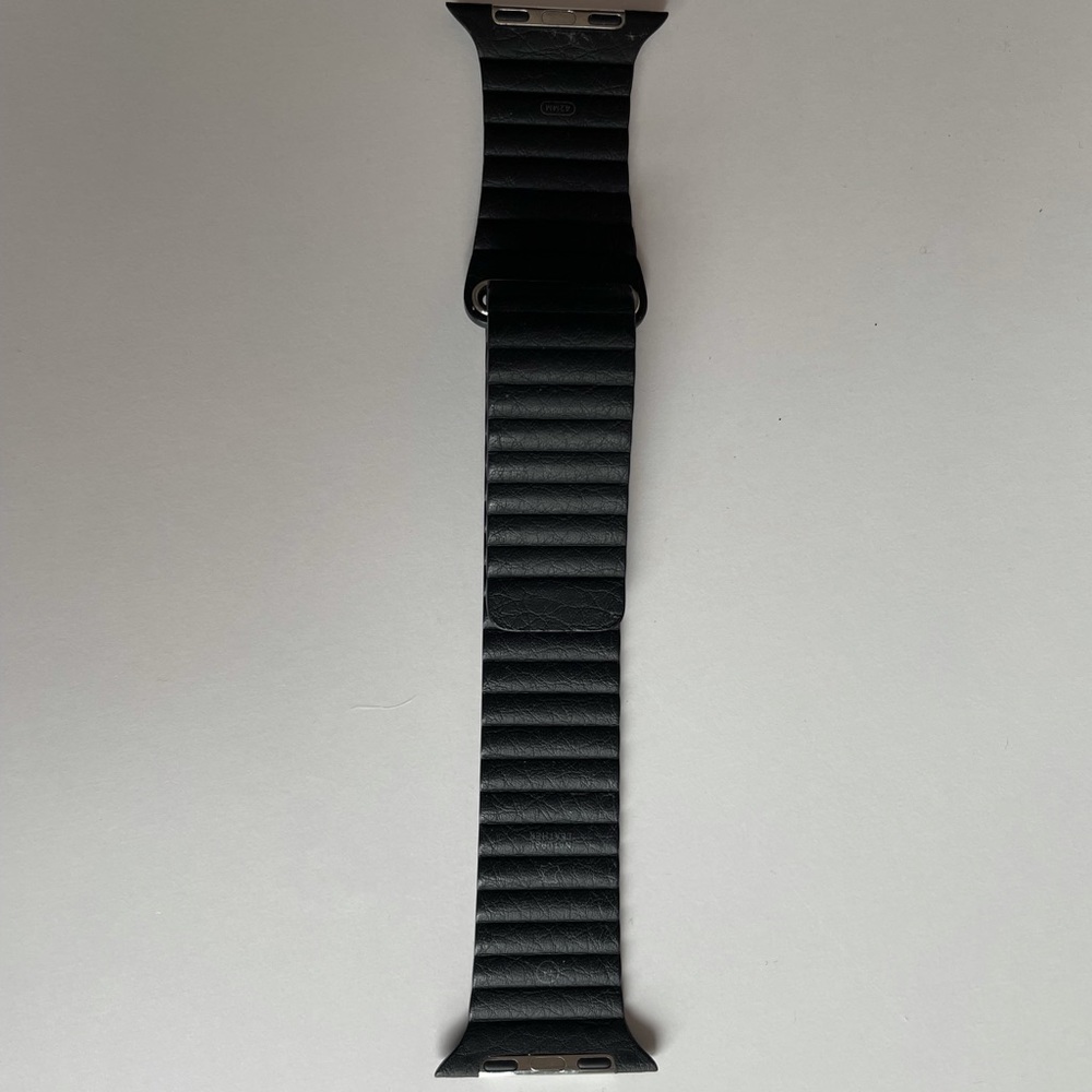 Black Leather Loop Apple Watch Band 42/44mm